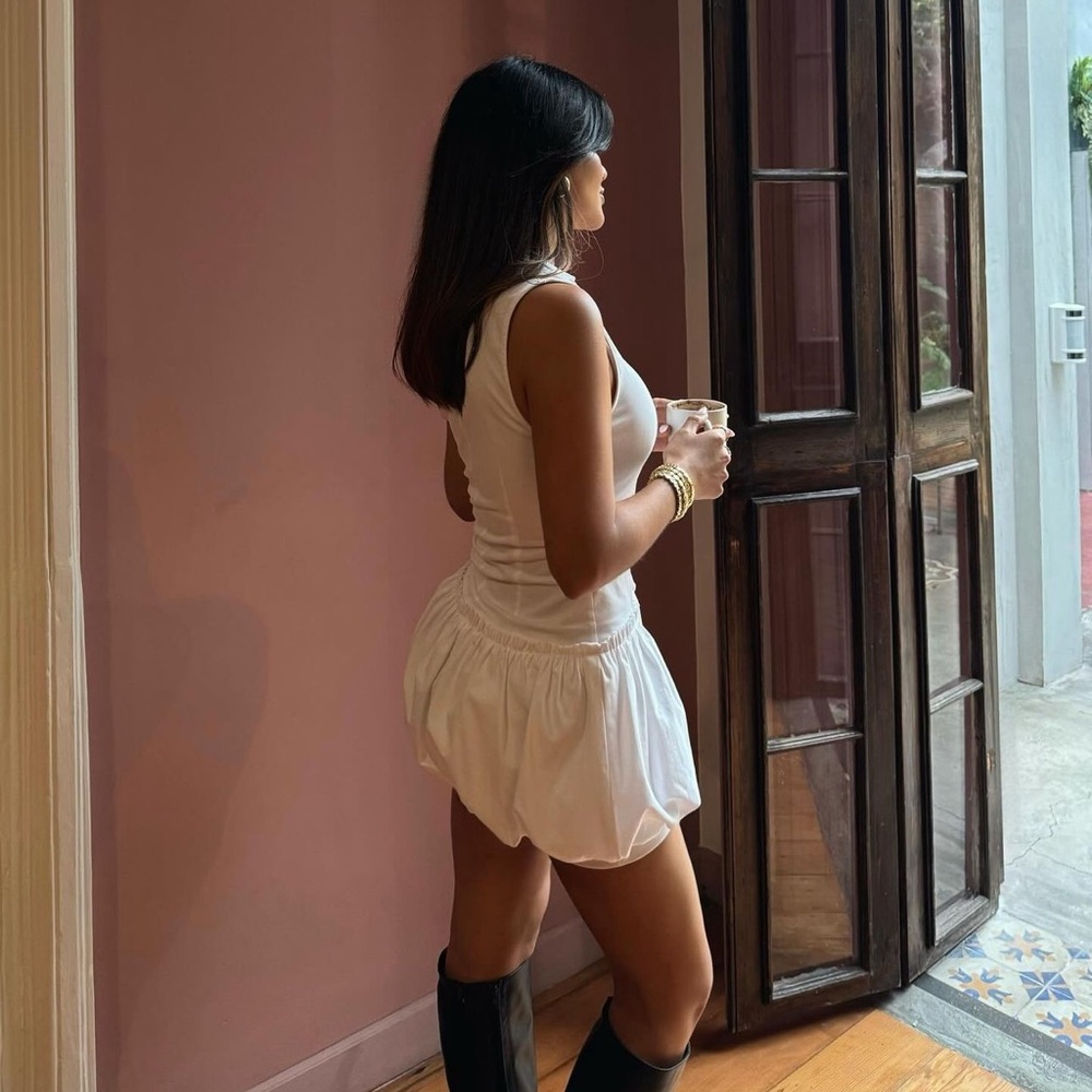 ZARA Balloon skirt jumpsuit mini dress - Picture 3 of 13